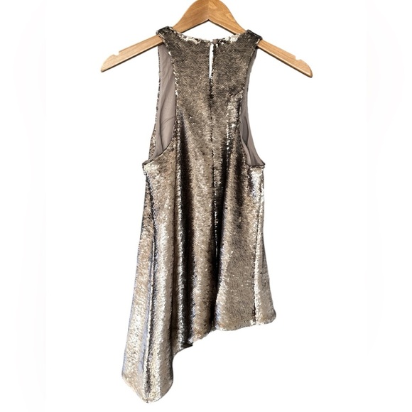 Cinq a sept Dylan Sleeveless Asymmetrical Sequins Top - Picture 8 of 13